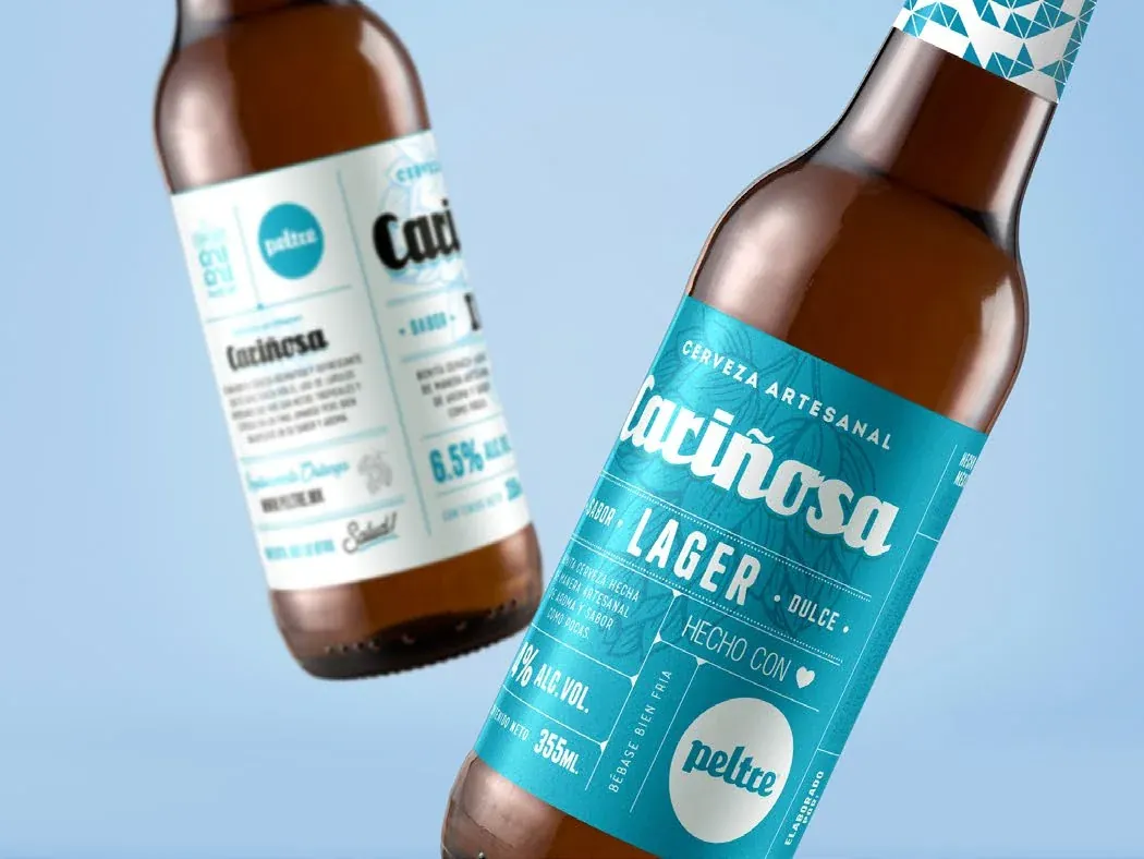 Etiqueta de la cerveza artesanal Cariñosa